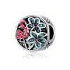 Pulseira de flamingo de desenho animado estilo oceano de verão, contas, acessórios, liga de metal com incrustação de diamante, contas soltas de coco, acessórios para colar DIY