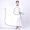 Lenço para corte de cabelo especial salão de beleza coração de pêssego transparente janela estilo TikTok seda crepe