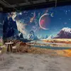 Fondo de pantalla de cielo estrellado habitación infantil mural del universo techo decoración de techo papel tapiz cafetería de internet KTV papel tapiz