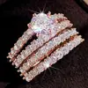 Anel de Noivado de Zircônia de Camada Dupla com Recortes Novo Estilo Transfronteiriço para Mulheres Anel de Diamante Europeu e Americano Jantar de Casamento Anel de Noiva Pulseira
