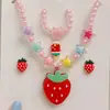 Set de Collar para Niñas Dibujos Animados Frozen Pequeña Princesa Collar Pendientes Regalo Caja de Almacenamiento de Joyería Accesorios para Niñas