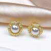Dulces y Lindos Clips para Orejas Triangulares con Corazón de Durazno y Perla en Forma de Corazón, Simples, Lujo Ligero, Versátiles, No se Necesita Perforación, Aretes Frescos y a la Moda
