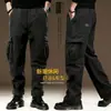 Calça Casual Versátil Moda Jovem Tendência Estilo Workwear Retrô para Uso Externo Multibolsos de Corte Reto para o Dia a Dia