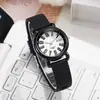 Pulseira de Silicone Colorida à Prova d'Água Relógio Feminino Relógio de Estudante Bloqueio de Cores Dopamina Relógio de Quartzo Fabricante Atacado Mostrador Grande