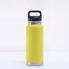 Botella de Agua Deportiva Portátil de Acero Inoxidable de 36 oz con Recubrimiento en Polvo, Taza Portátil Aislada para Exteriores con Asa, Botella de Agua para Ciclismo y Senderismo