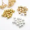 Cuentas espaciadoras tradicionales de color dorado que conservan su color, cuentas de tubo recto, cuentas con forma de corazón, cuentas espaciadoras tipo platillo volador, cuentas planas con patrón de espiral, joyería de cuentas para manualidades