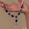 Colar de Borboleta Empilhada com Franjas Estilo Livro Vermelho Pequeno Feminino Princess Escape Luxo Leve Elegante Corrente para Clavícula de Alto Valor