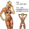 Biquíni de três peças sexy novo europeu e americano em estoque atacado com cadarço lateral em couro envernizado, roupa sexy para performance de palco
