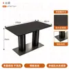 Restaurante chinês pequeno mesa de jantar cor de noz mesa minimalista moderna mesa de café loja de café refeição bonita refeição simples mesa longa cadeira estofada