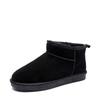ZHR botas de nieve cálidas de terciopelo corto oblicuo simples para mujer 2023 Invierno Nuevas botas cómodas y prácticas estilo coreano versátiles