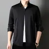 Camisa profesional de manga larga sin costuras para hombre, Primavera y Otoño, Nueva, de Negocios, Boda, Ropa Formal, Marca de Moda, Traje, Camisa de Hombre