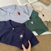 Roupas de Verão para Meninos e Meninas, Roupas da Moda de Marca Tendência para Crianças, Camisetas Polo e Bermudas Estampadas de Desenho Animado de Comércio Exterior