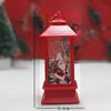 Linterna Pequeña Cuadrada Navideña Adorno de Escritorio Decoración para Árbol de Navidad Luz Nocturna Vintage Regalo de Navidad