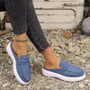 Comercio Electrónico Transfronterizo 2026 Nuevos Mocasines Casuales Slip-on Zapatos Perezosos Tallas Grandes Pantuflas de Suela Gruesa para Mujer Venta al por Mayor