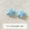 [Wangyang] Material e acessório para corrente de celular DIY temático de queijo Hello Kitty pintada de azul e branco em formato de estrela de acrílico