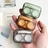 Como peixe na caixa de lentes de contato simples portátil caixa de pupilas de beleza caixa de cuidados companheira menina estilo frio retrô B46