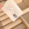 Pendientes de botón sin oreja, personalizados, con clip magnético para hueso de oreja, para mujer, con piedra absorbente de hierro, temperamento masculino, pendientes de circonita Super Flash que combinan con todo.