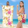 Toalha de Praia Duas em Uma com Bolsa Integrada, Toalha de Praia Dobrável para a Praia, Bolsa de Ombro Multifuncional, Toalha Esportiva Estampada