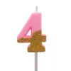 Vela de Aniversário Digital Rosa Elegante de 7 Cores Velas Digitais Velas Digitais para Bolo Decoração de Atmosfera Fabricante Fonte Atacadista