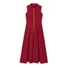 Estilo Europeo y Americano Transfronterizo Z Nueva Moda Elegante Ropa para Mujer al por Mayor Elegante Vestido sin Mangas de Cuello Redondo 2902586