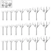 Fabricante de Brincos de 4 Garras Aço Inoxidável Base Vazia de Quatro Garras Brinco de Zircônia Joias para Piercing Acessórios Configuração de Garra Rosqueada Transfronteiriça