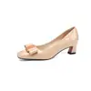 ¡Estilo de Noche Francés! Elegantes Zapatos de Tacón Alto Cuadrados Color Borgoña con Tacón Grueso y Lazo, Planos Cómodos y Versátiles para Otoño 2026