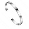 Explosiones Europeas y Americanas Pulsera Abierta en forma de C de Acero Inoxidable de 6 mm Brillante para Mujer de Tres Colores Personalidad Inspiradora Pulsera Versátil de Moda