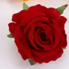 Cabeça de Flor Rosa Simulada DIY Flor Falsa Flor de Seda Corsage de Casamento Acessório de Cabelo Flor Decorativa Decoração de Casamento Flor