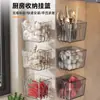 Caja de Almacenamiento Multifuncional para Cebolleta, Jengibre y Ajo de Cocina, Estante de Almacenamiento Montado en Pared, Cesta de Almacenamiento para Productos de Condimento, Estante para el Hogar