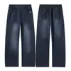 Calça Masculina Muxi Clothing Estilo Americano Levemente Curva, Novo Estilo Outono, Larga e Fluida, Perna Larga Casual Longa, Baggy