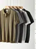 Camisa polo, camisa de punto, camiseta de manga corta para hombre, con cuello camisero, rayas caladas, estilo old money, verano, venta al por mayor de fábrica transfronteriza