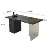 Mesa de Té y Sillas de Madera Maciza Minimalistas Modernas para Balcones de Apartamentos Pequeños, Mesa de Té Pequeña Hecha de Madera Natural, Mesa de Té Negra Pequeña