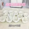 Cesta de mano mini cesta de flores cesta tejida de imitación de ratán cesta de plástico para colgar en la pared decoración de balcón sala de estar cesta para arreglos florales de mano flores frescas
