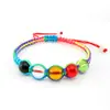 Pulseira Fantasia de Cristal 5 Cores Corda Vermelha Corda da Sorte Este Ano de Vida Tecida à Mão Pulseira de Atacado Estilo Étnico