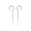 Personalidad Nicho Diseño Sentido Aretes de Tuerca Borla Perforaciones Oreja Clips Hueso Oreja Colgante Oreja Elegantes Aretes Combinables Moda Mujer