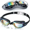 Óculos Pequenos com Armação Iridescente Galvanizada Antiembaçante HD Ajuste Confortável Sem Pressão nos Olhos Óculos de Natação Adulto Unissex Fábrica