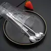Cuchara Larga para Mezclar de Acero Inoxidable, Cucharita para Sopa Pequeña, Cucharita para Condimentos, Cucharita para Café, Cucharita para Hielo, Cucharita para Postres de Tienda de Té con Leche, Vajilla