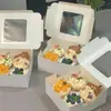 Caja de Embalaje para Pastel de Cuatro Compartimentos, Caja de Postre con Múltiples Compartimentos, Vasos Transparentes para Mousse para Llevar, Caja para Pasteles de Picnic