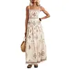 Vestido bohemio de estilo cruzado europeo y americano 2026, nuevo, de cintura alta y bajo amplio, para vacaciones de verano en la playa, holgado y adelgazante