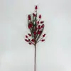 Frutos Rojos Adornos Decorativos Navideños Piñas Sala de Estar Bonsái Jarrón Adornos Fruta de la Fortuna Agujas de Pino Frutos Rojos
