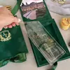 Caja de Regalo de Terciopelo Verde Oscuro Más Vendida Transfronteriza, Tarjeta de Invitación de Acrílico Estampada en Oro, Tarjeta de Invitación de Boda, Invitación de Boda, Tarjeta de Invitación de Boda