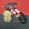Chaveiro Ovelhinha de Ouro Puro 999 Fofo Desenho Animado Bolsa de Dinheiro Pingente Bolsa Dourada Ano do Zodíaco Motorista de Trânsito Lembrança
