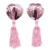 Ropa interior erótica pasta de leche borla decorativa lentejuelas en forma de corazón mujer pecho sangrante pasta para pezones invisible