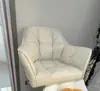 Silla de manicura de lujo ligero para influencer, respaldo, maquillaje, hogar, dormitorio, habitación, tocador, silla de comedor simple, taburete