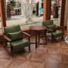 Juego de Mesa y Sillas para Cafetería, Casa de Té, Bar, Tienda de Té de Leche, B&B, Hotel, Área de Ocio, Sillón Individual Estilo Vintage