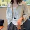 Chaqueta casual ligera de una pieza para mujer, envío directo, estilo coreano primavera/verano 2026, rejuvenecedora, corte holgado, top adelgazante, ropa de protección solar