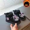 Botas de Nieve para Niñas Kuromi Aterciopeladas Gruesas Invierno 2026 Nuevas Botas de Algodón Niñas Cálidas Piel Algodón Zapatos