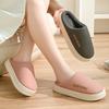 Pantuflas de Algodón para Hombre, Otoño e Invierno, Hogar, Interior, Suela Gruesa, Antideslizantes, Cálidas, Forradas de Felpa, Nuevo Estilo 2026, Pantuflas de Algodón Peludas para Mujer