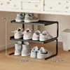 Zapatero bajo cama, estante para zapatos, estante de capas, estante divisor de zapatero, solución de almacenamiento de zapatos, soporte de zapatos de doble capa bajo la cama para dormitorio