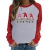 Camiseta de manga larga para mujer, cuello redondo, manga larga raglán, estampado de letras LOVE, San Valentín, venta al por mayor, 2022